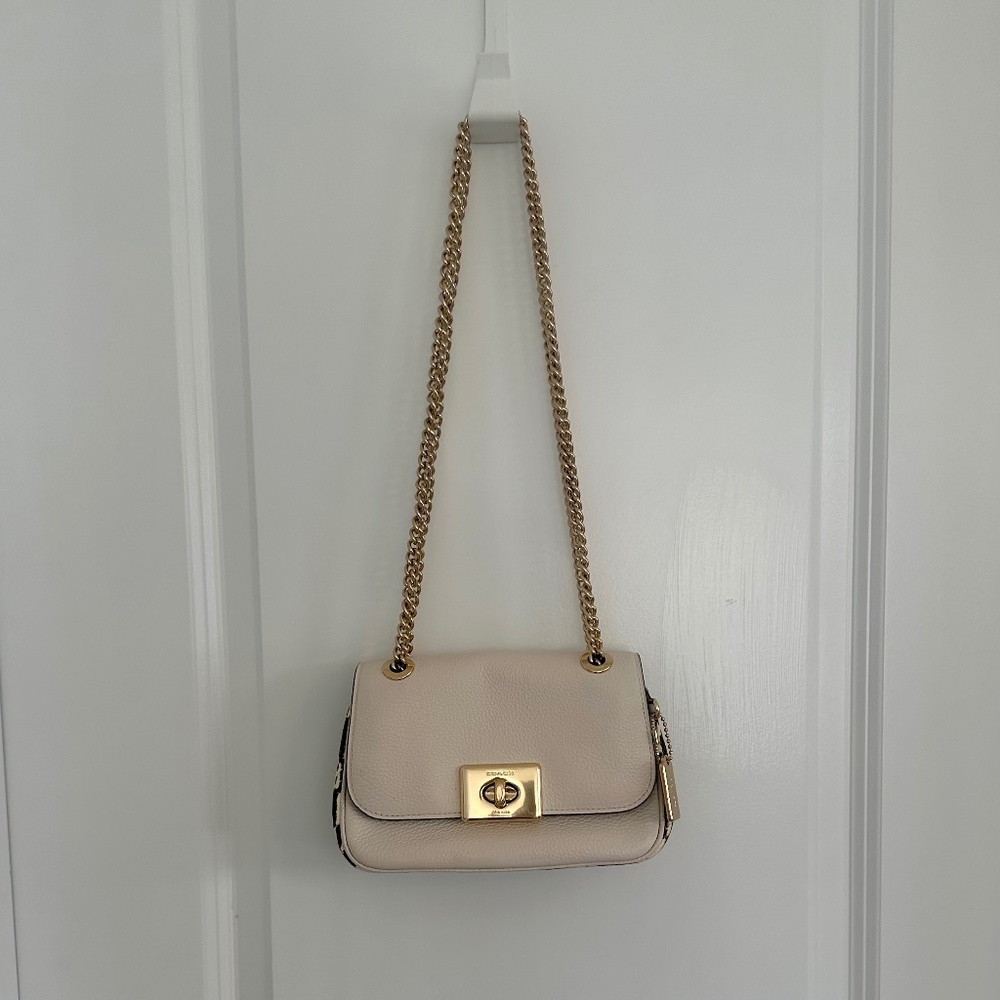 Coach Purse with Snakeskin Accent